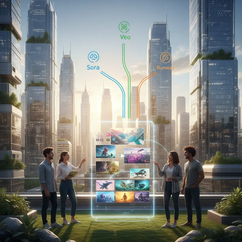 Créer des vidéos avec l'IA en 2026 avec Sora, Veo et Runway